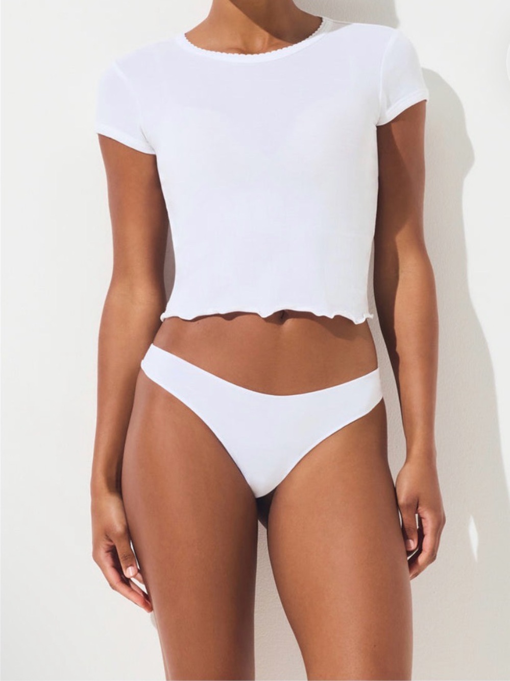 🤍SKIMS Lightweight Cotton Thong | Snow | XS | NWT 🏷️
